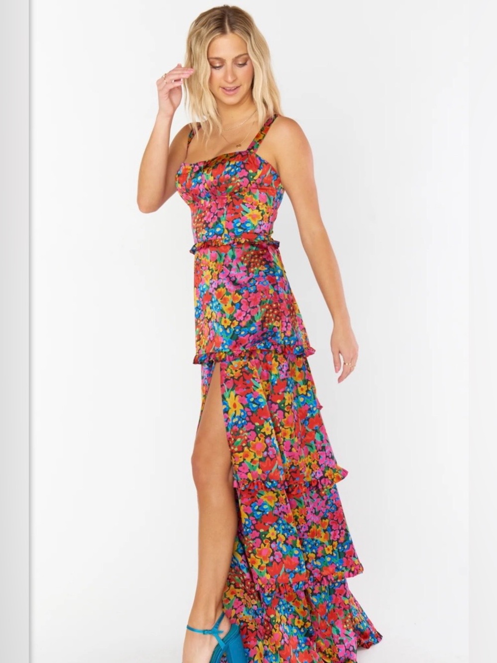 Show Me Your MuMu Lady Corset Dress in color garden glow luxe - Picture 3 of 14